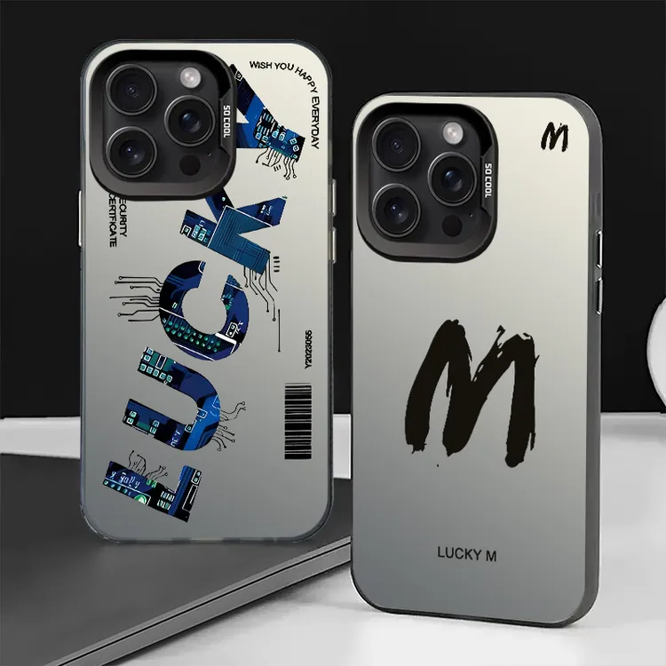 幸运M-【彩银壳】软包硬背手机壳男适用于苹果17/vivo/oppo小米17