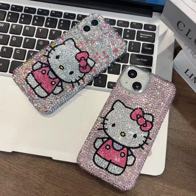 【进账】hellokitty凯蒂猫贴钻手机壳材料包适用苹果/华为/小米全