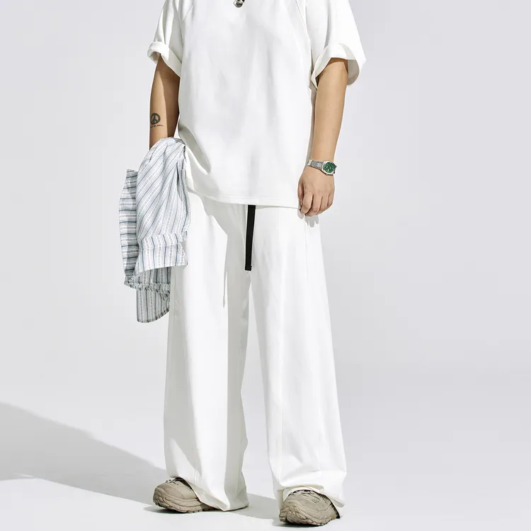 陈达浪不太胖【冰冰凉凉】大码男装夏季凉爽冰丝大码弯刀休闲裤男胖