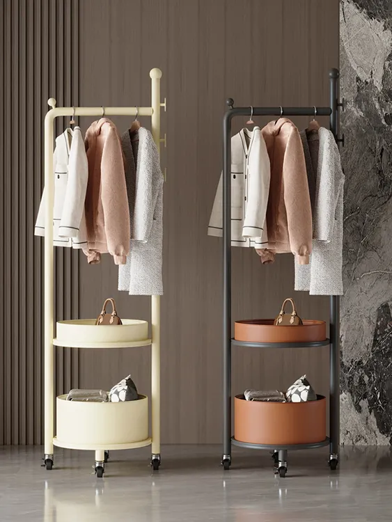 可移动立式衣服架轻奢意式收纳储物衣帽架收纳架北欧落地衣架