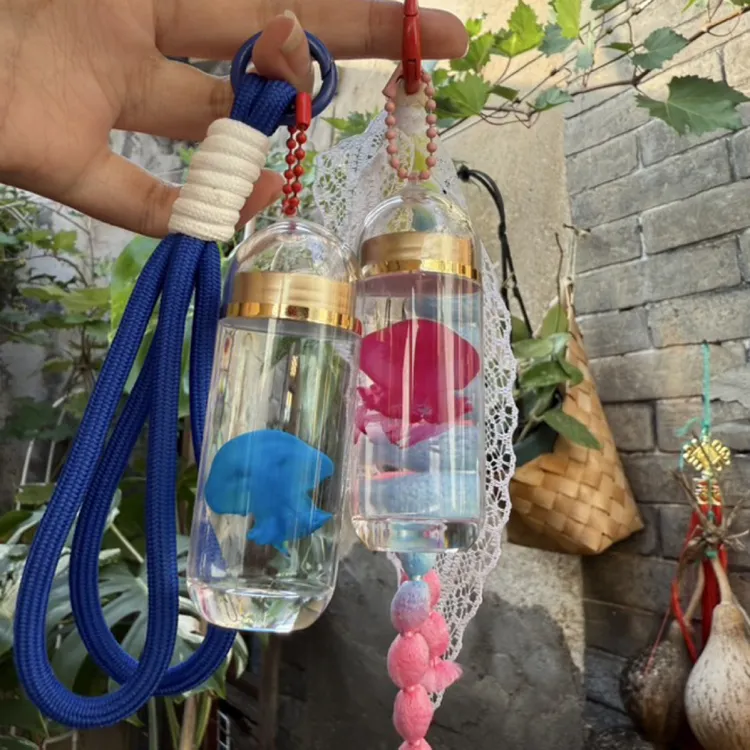 赤月海月水母手工艺品钥匙链diy个性化手机挂件钥匙挂件