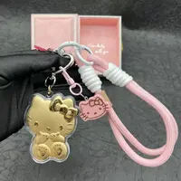 含金工艺品KT猫造型钥匙扣手机链车挂饰手机包包挂饰钥匙扣