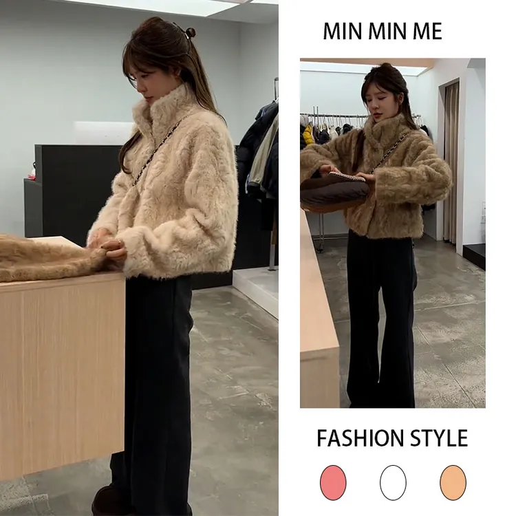 2025秋冬季新款轻熟风翻领百搭长袖外套女搭时尚休闲阔腿裤两件套