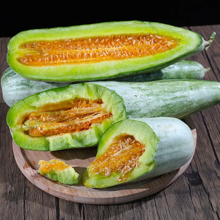 正宗山东羊角蜜甜瓜脆甜多汁新鲜水果3/5斤包邮产地直发香瓜蜜瓜