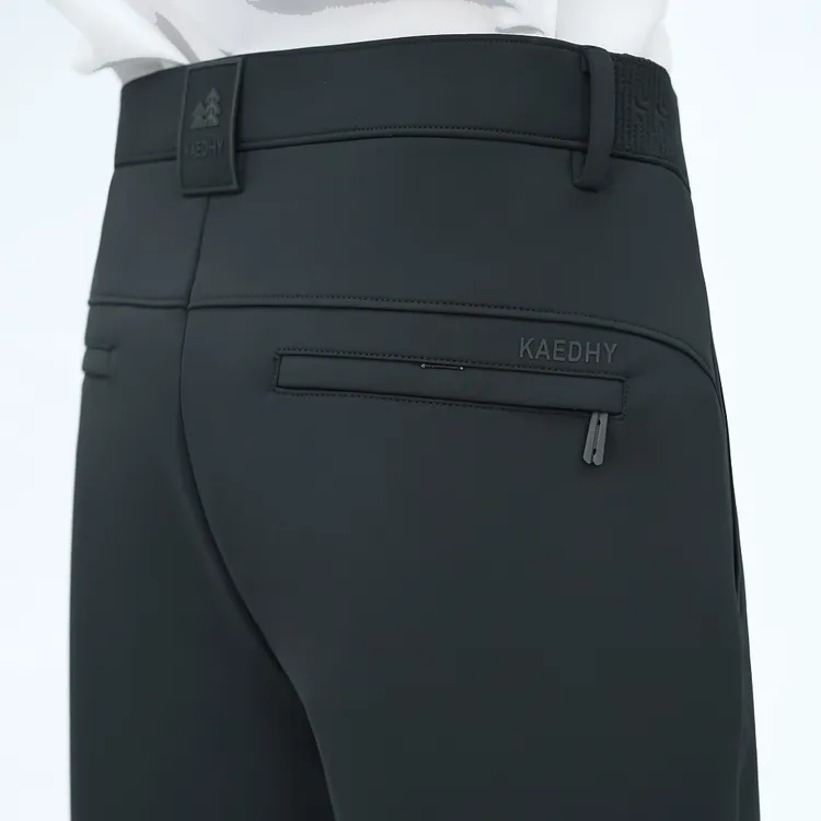 秋冬直筒宽松三维褶皱牛奶丝男士户外速干宽松褶皱弹力商务休闲裤