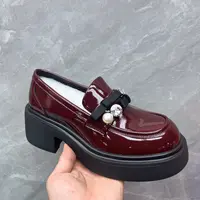 25533新款高品质羊漆皮超舒适乐福单鞋