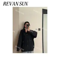 ［REVAN SUN］-大骨架穿搭 做旧风 卫衣外套520061