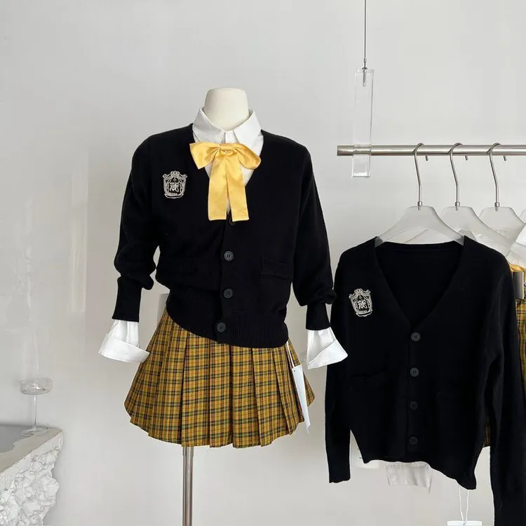 半裙少女女大日式Q3758东京+学生套装开衫秋季衬衫+JK学院风制服