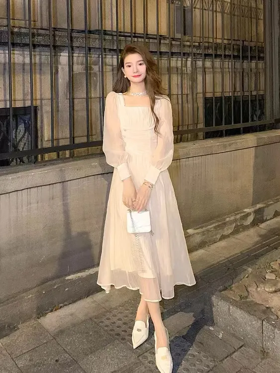 002#长袖春季长裙兰知春序新中式连衣裙连衣裙温柔风气质