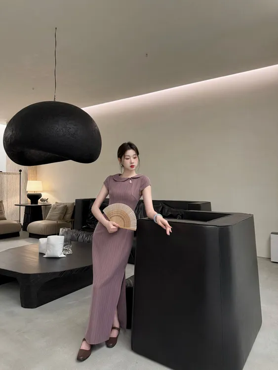 EIA一尧新中式国风【此去经年】气质高级设计复古旗袍连衣裙显瘦女