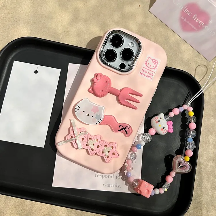 ins韩系kt贴件适用iphone15手机壳14苹果华为viv小米oppo套