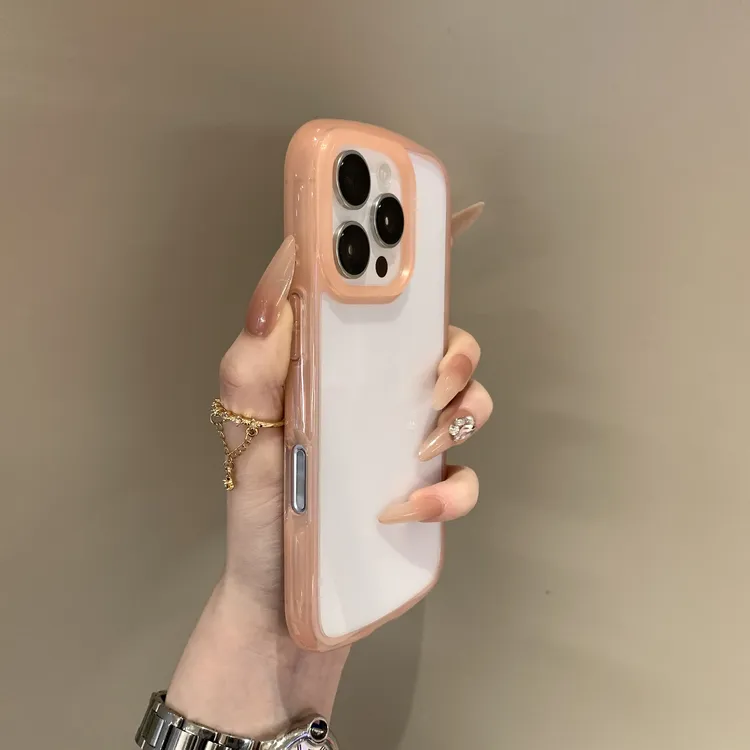 ins风泡芙透明适用苹果16promax手机壳轻奢iPhone15/14简约13网红