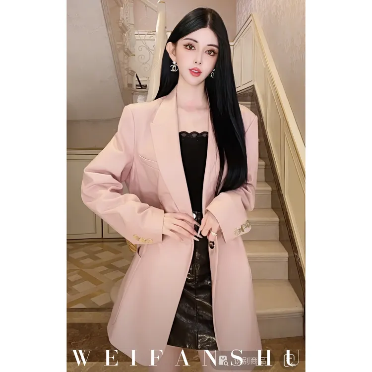 WEIFANSHU/魏凡舒【首尔千金】秋季新款气质百搭洋气高级感羊皮外套