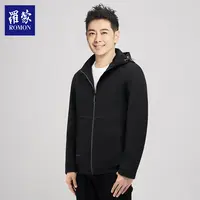 【衣哥专属】罗蒙男士外套春秋男装新款男商务时尚舒适休闲连帽夹克