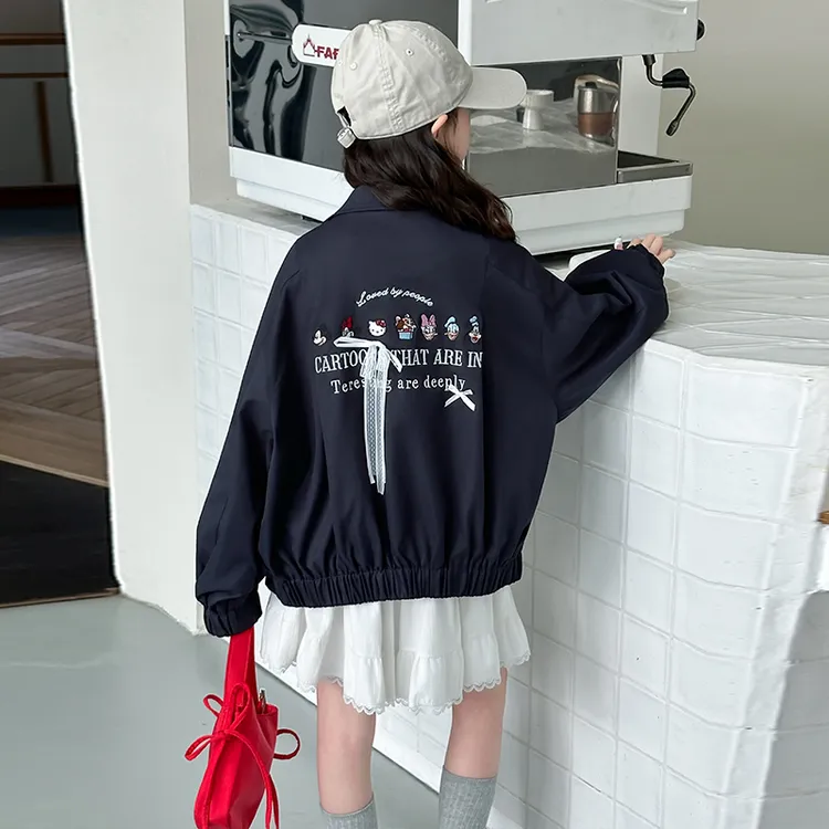 简约潮牌店铺儿童服装2025年款衣服女童装春秋装外套6-12岁高级感