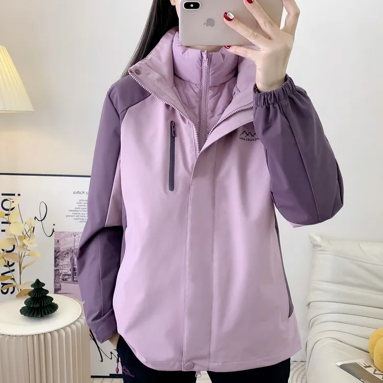 风雪狼三合一羽绒服内胆可拆卸冲锋衣两件套加厚防风防水保暖外套