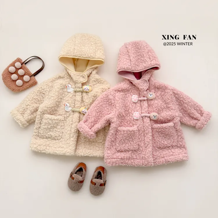 【现货】星范童装2025年冬装新款女童加绒加厚棉服外套254-XF-54091