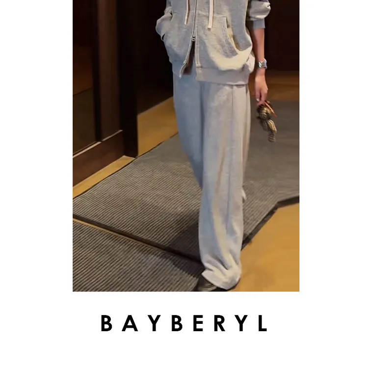 BAYBERYL老贝软软套*裤随性舒适松紧百搭秋休闲裤XXK5G0541-8/9