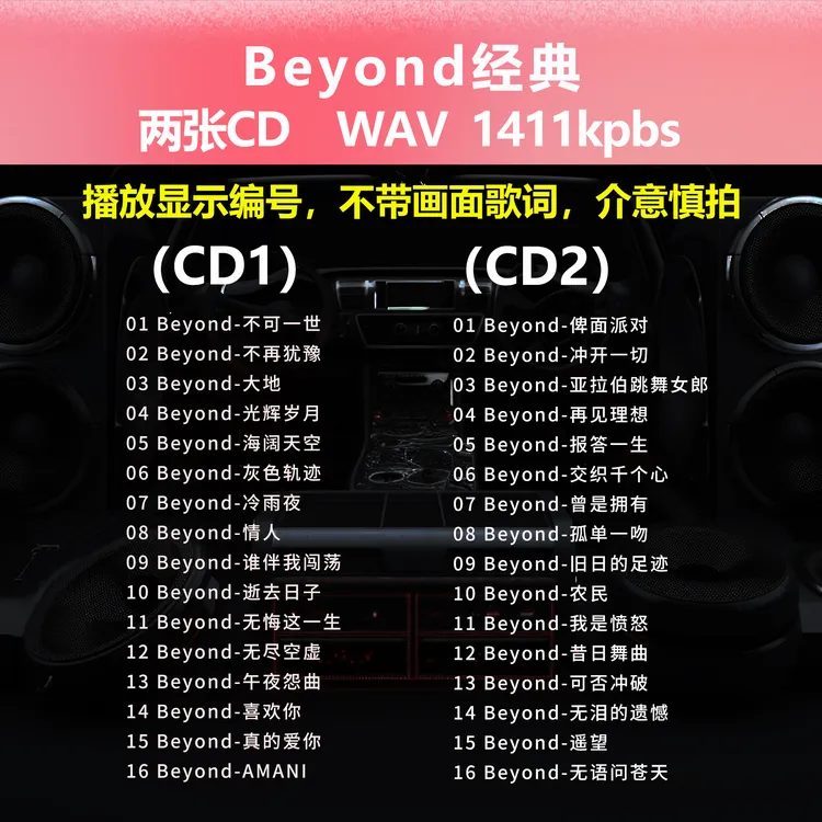 Beyond 黄家驹【2CD】碟片光盘 经典32首 出道成名曲 WAV无损 1501
