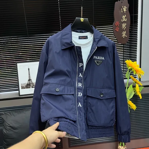 长袖秋季男士秋冬工装廓形夹克休闲连帽工装欧货上衣91047