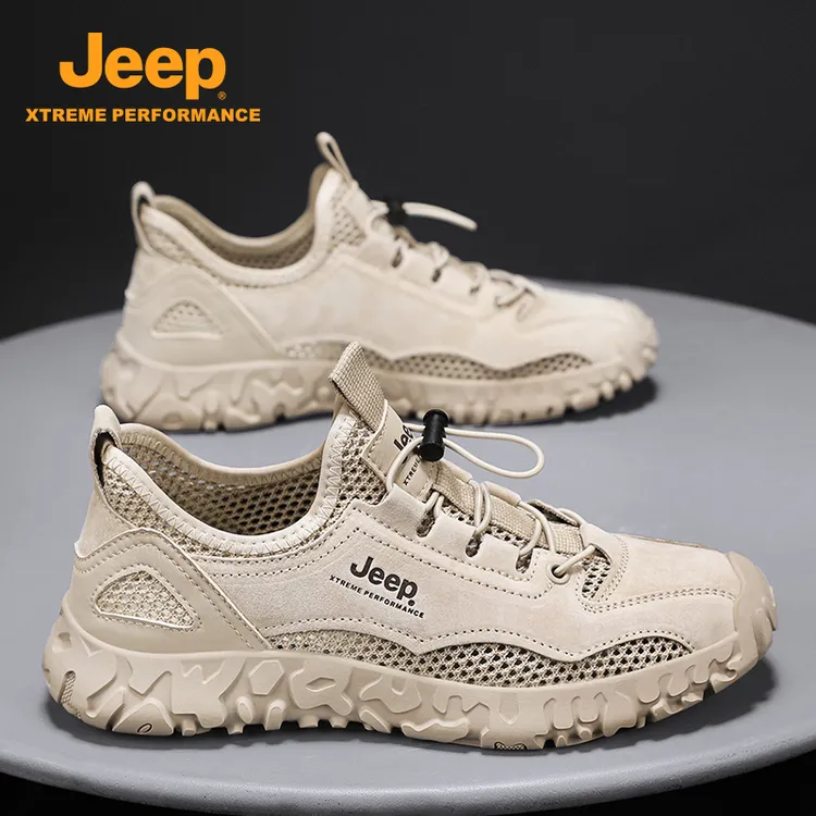 jeep吉普男鞋2025春季轻便透气防滑男士休闲鞋户外徒步登山鞋男款