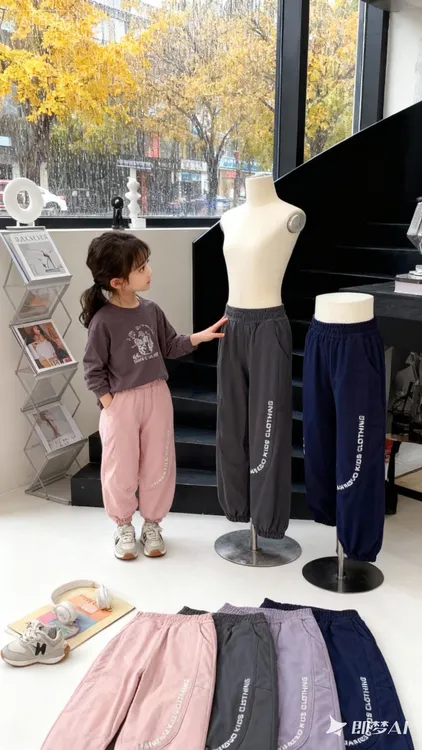 儿童防风裤石墨烯恒温休闲运动裤2025冬款