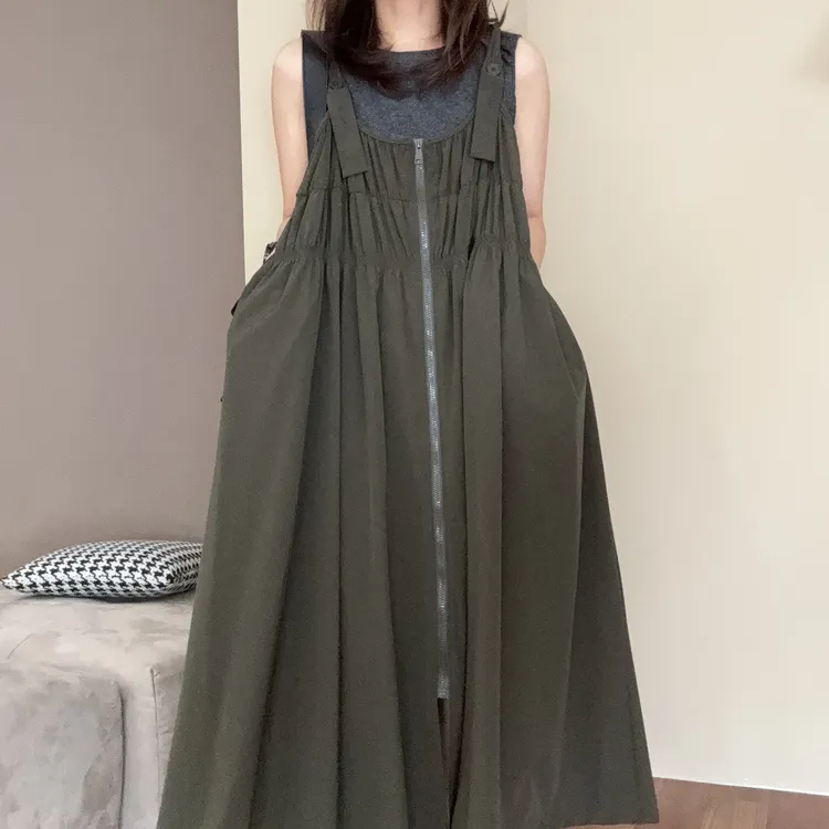 宽松连衣裙显瘦时尚女装连衣裙气质休闲百搭夏季黑色复古-330103 