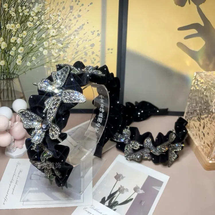 FLASH BUTTERFLY失重闪蝶修饰头+脸黄金比例 高颅顶减龄发箍T0819