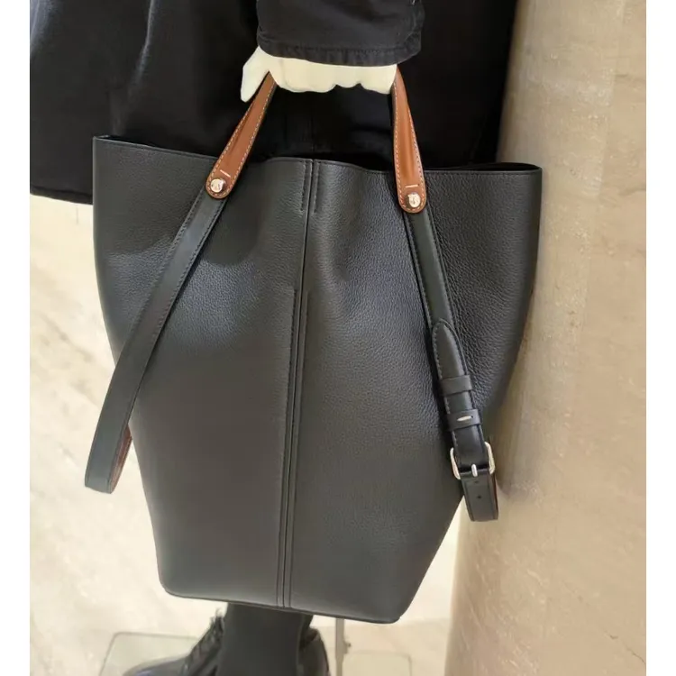 复古小众撞色牛皮单肩手提包腋下包女844-7058