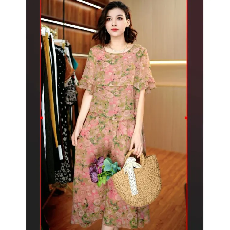 8771-28新款时尚休闲碎花连衣裙