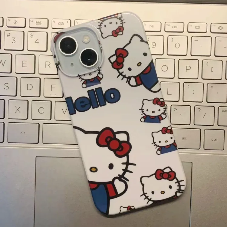 飞虎胜蓝色hello凯蒂适用iPhone16/15promax手机壳果冻苹果1312软
