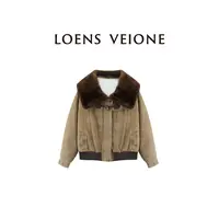 LOENS VEIONE/罗拉 水貂毛领+绵羊毛外套23CVDB0646N