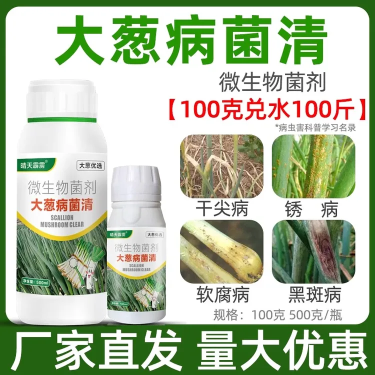 大葱病菌清大蒜专用病枯萎根腐黑斑软腐病害清小葱香葱干尖黄叶