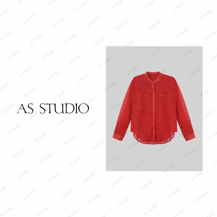 【AS尺素】25新极简大气透视感休闲百搭宽松衬衫AS25XCS00295