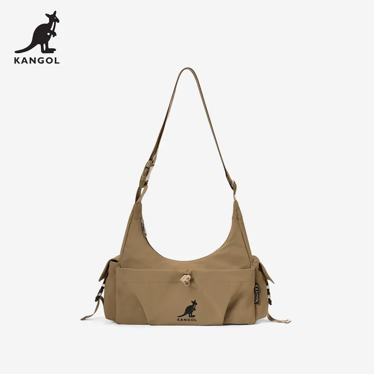 KANGOL新款中号hobo包单肩斜挎托特包时尚休闲百搭简约拉链通勤包