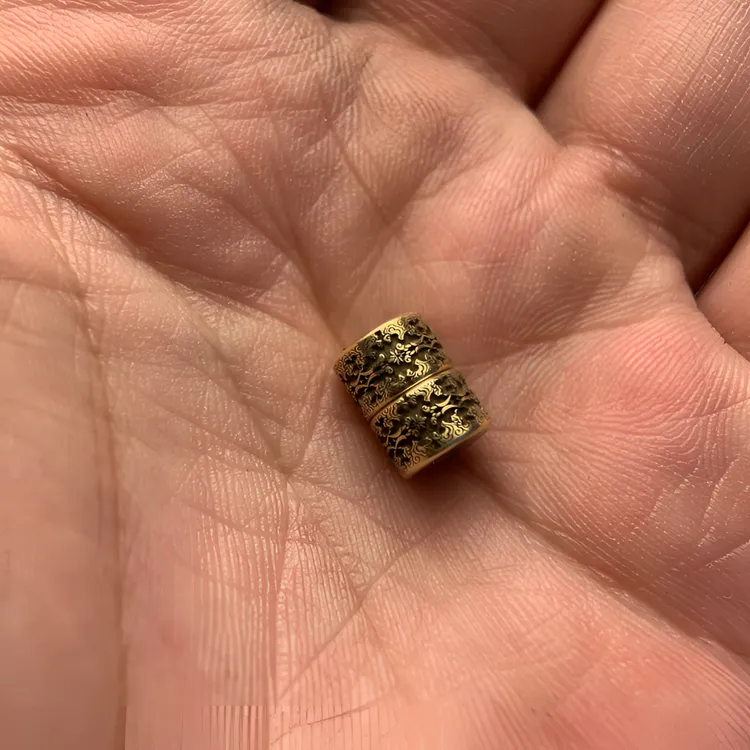 镀18K雕刻金色祥云文玩磁吸扣连接扣头手链隔珠一款多用线束配饰