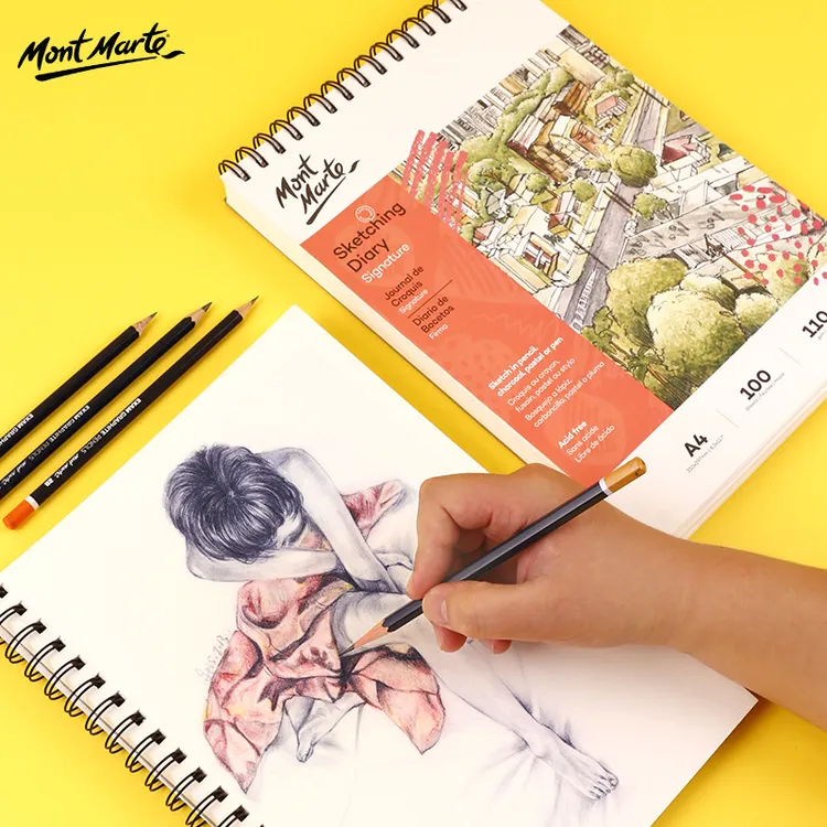 蒙玛特A4素描本 活页可拆卸学生用手账本 铅笔素描纸4k美术速写本