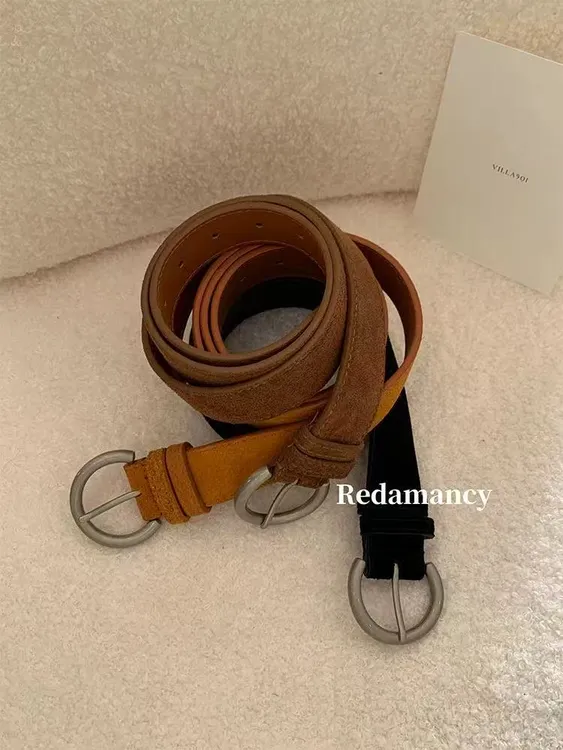 秋冬新款高级感美拉德磨砂绒腰带简约ins风百搭皮带裤带腰带