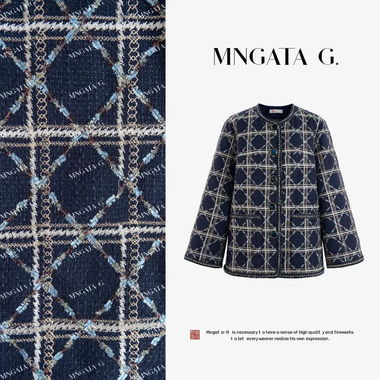 MNGATA G.宫小妍【白鹅绒·八角孔编】新中式小香风秋冬外套5062551