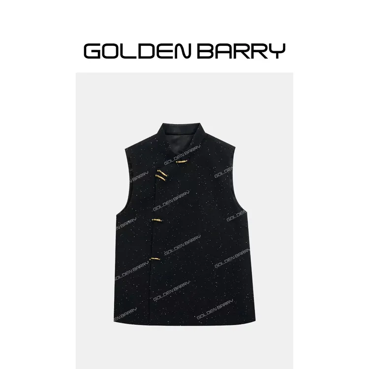 GOLDENBARRY|123155羊毛针织小亮片国风马甲