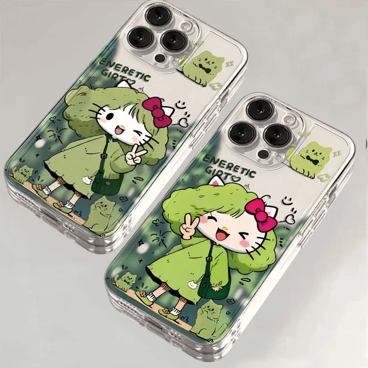 绿发kt猫适用苹果iPhone17pro14小米15promax华为p80手机壳创意xr