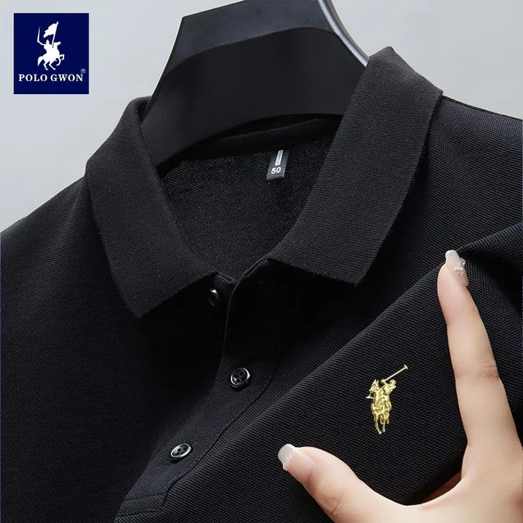 POLOGWON/保罗男士夏季短袖t恤商务休闲polo衫宽松透气半袖上衣