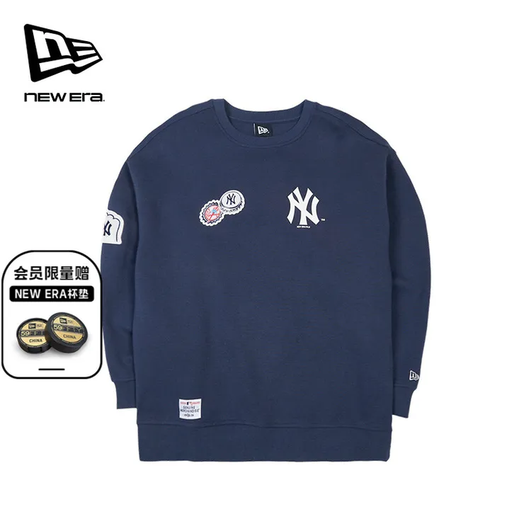 NewEra纽亦华白敬亭代言新款MLB徽章款运动卫衣宽松上衣休闲时尚