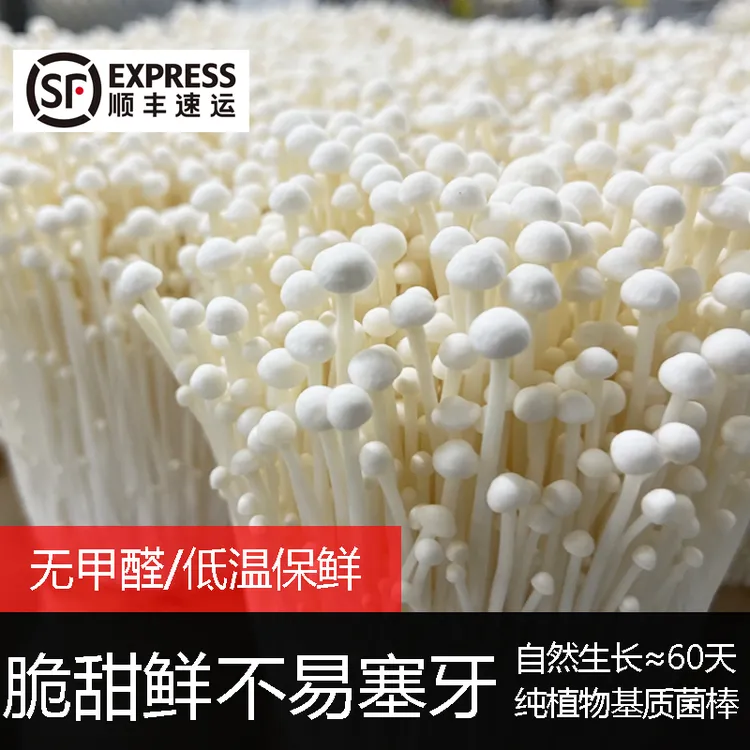 新鲜菌菇组合[金针菇黄色金针菇有机香菇鹿茸菇]无甲醛顺丰发货商品图