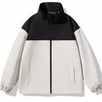 立领连帽原色印花防紫外线夹克拼接外套百搭撞色秋季-978