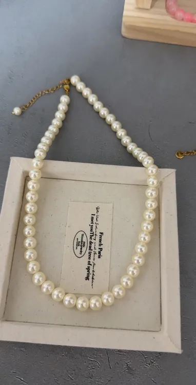 非金属仿珍珠项链 韩国东大门爆气质百搭珍珠项链