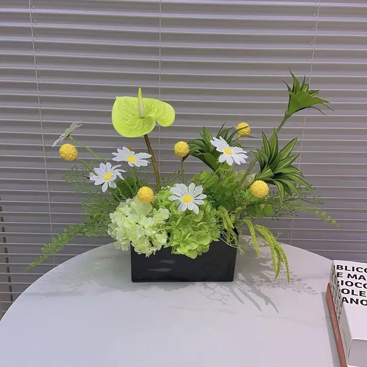 仿真花束小盆栽餐桌花家居装饰摄影摆件玄关电视柜摆件花