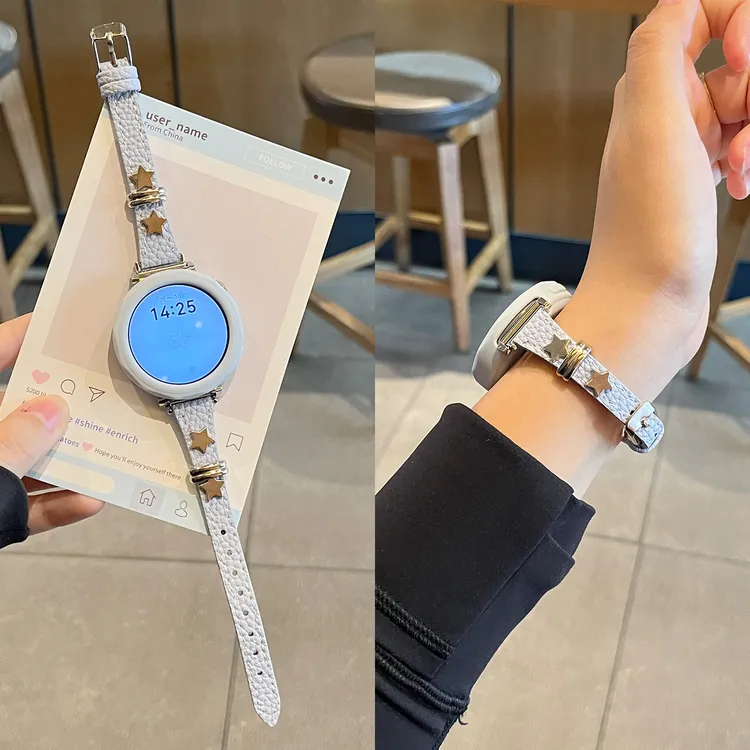 【蓝辰星语】适用华为gt6表带gt5皮质GT4荔枝纹女款watch5手表JY