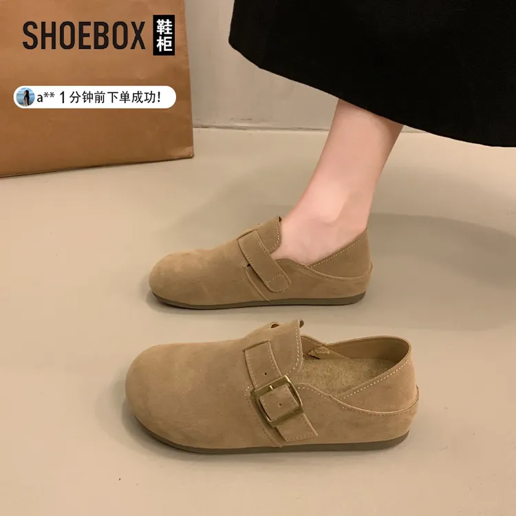 达芙妮集团旗下复古勃肯鞋女2025秋季百搭软底休闲鞋一脚蹬单鞋子