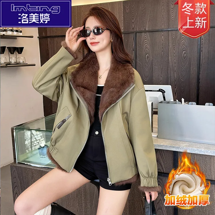双面穿皮草外套女2025新款獭兔毛派克服两面穿冬季皮毛一体女外套